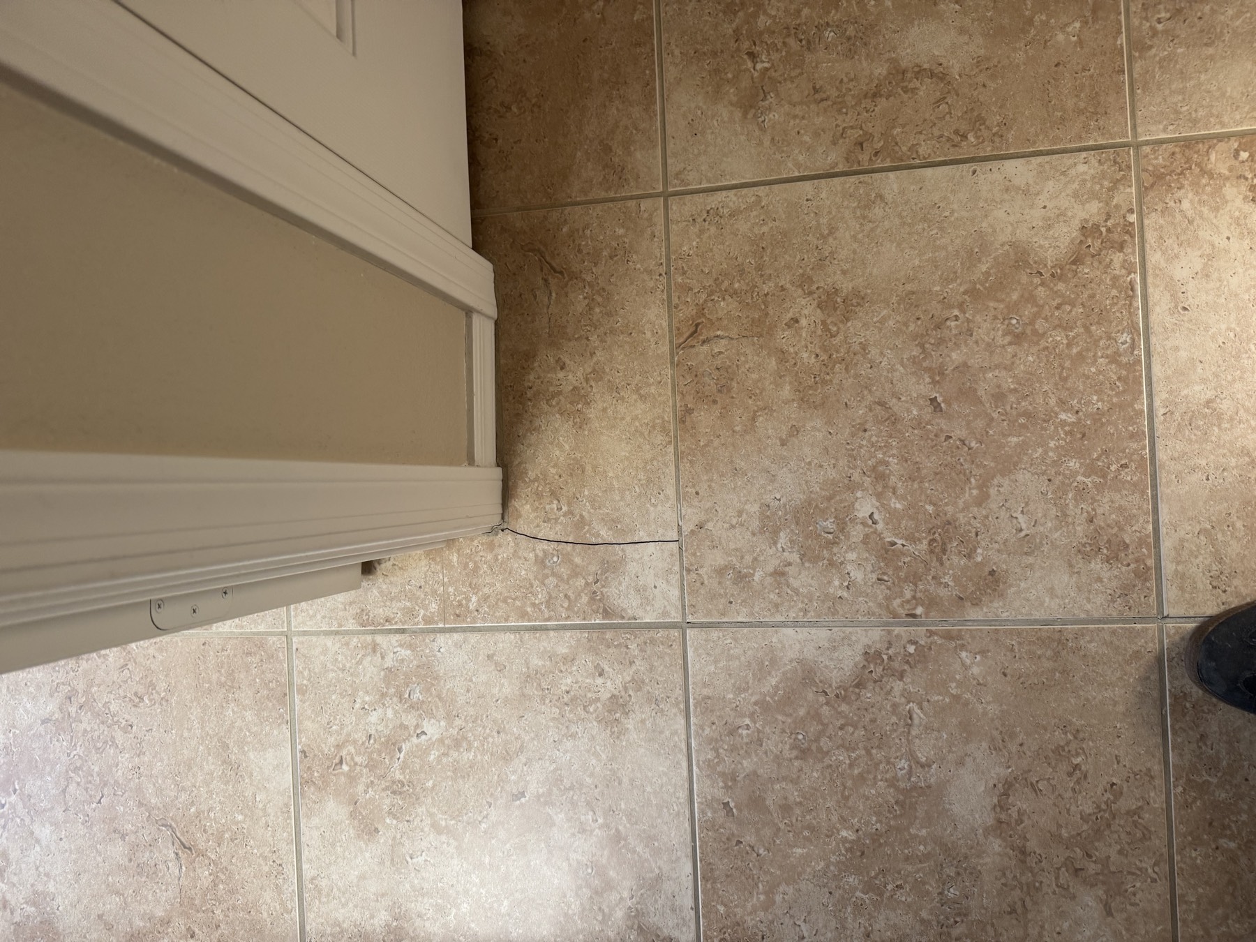 Cracked tile replacement — before