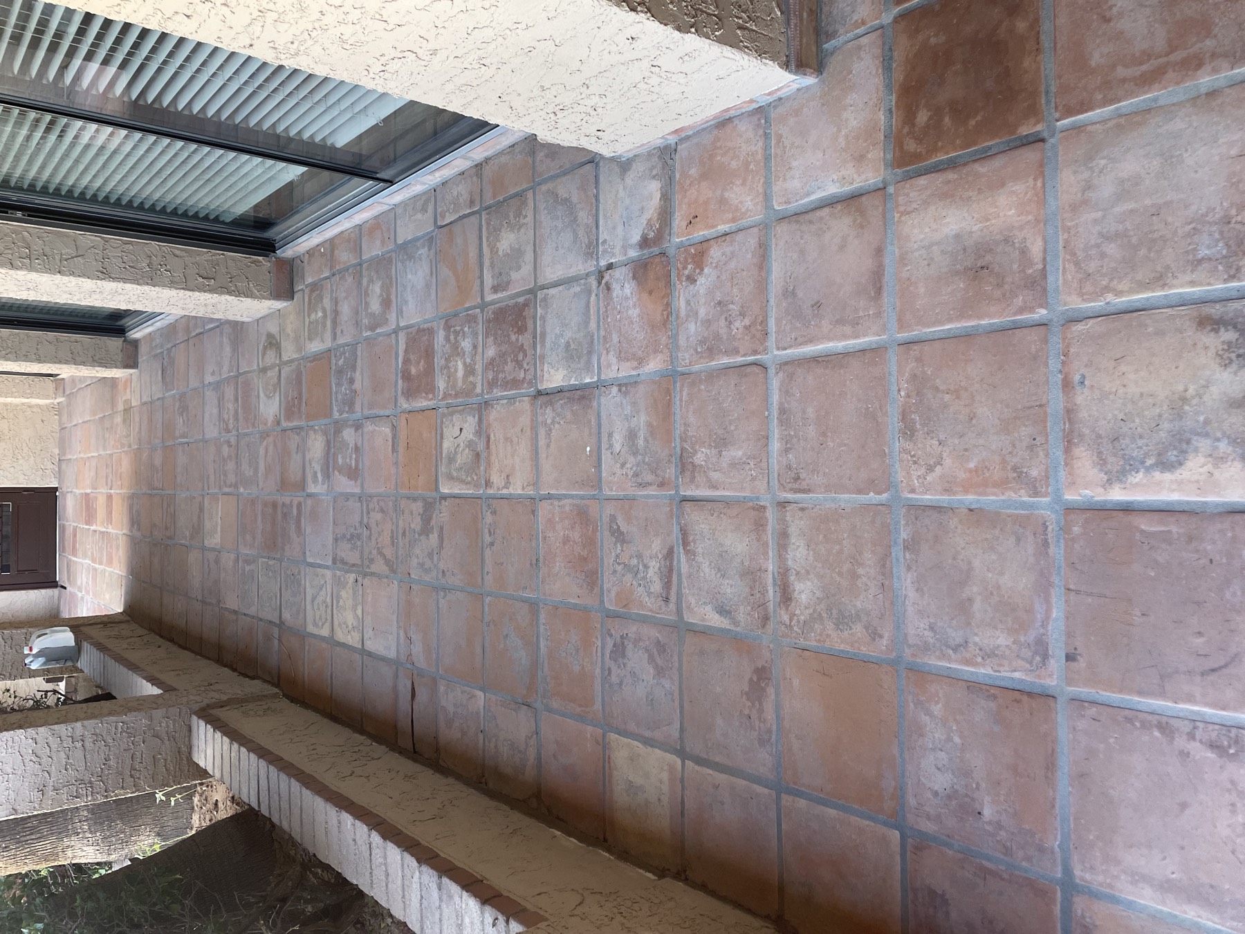 Exterior saltillo restoration — before