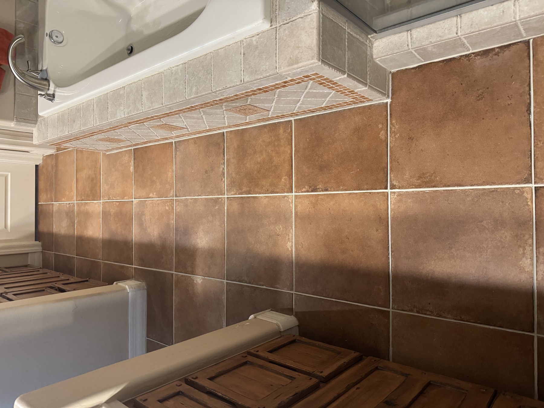 Terracotta bathroom floor — after